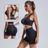 Women's Yoga Set, 2pcs Yoga Set Women's Vest And Shorts Tracksuit Seamless Workout Sportswear Gym Clothing High Waist Leggings Fitness Sports Suits