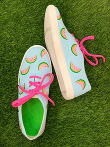  Funky N Trendy hand painted water resistant watermelon theme casual shoes