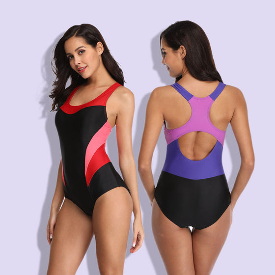 Sports slim backless one-piece swimsuit