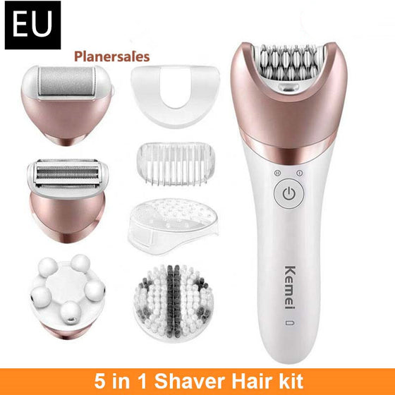 Women Epilator Shaver Hair Remover Facial Cleaner Kit