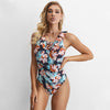 V-neck Sleeveless Backless One-piece Swimsuit