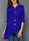 Women's shirt  colorful button simple tops