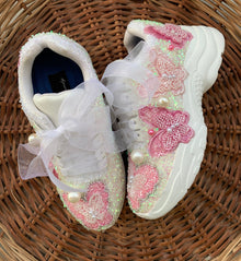  Pink Butterfly Embroidery Sneakers