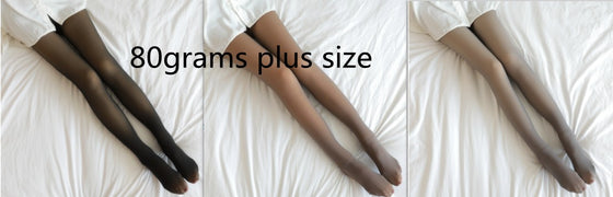 Translucent Plus Size Leggings Fleece Lined Tights Fall And Winter Warm Fleece Pantyhose Women Fleece Lined Pantyhose Thermal Winter Tights