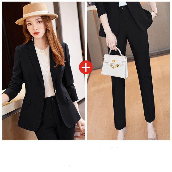 Women's Professional Suits, Autumn And Winter Professional Suit Women's Dress President's Formal Dress