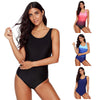 Gradient one-piece swimsuit women's solid color