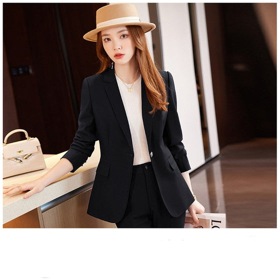 Women's Professional Suits, Autumn And Winter Professional Suit Women's Dress President's Formal Dress