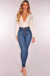 Autumn high selling ladies jeans waist sexy female skinny jean