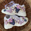Shades of Purple Floral Theme Bridal Sneakers
