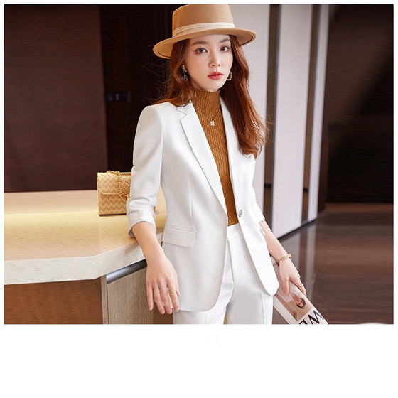 Women's Professional Suits, Autumn And Winter Professional Suit Women's Dress President's Formal Dress