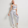 Seamless Yoga Two-Piece Female Butt Lift Gym Suit Running Vest