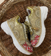 Hand crafted red and gold bridal sneakers
