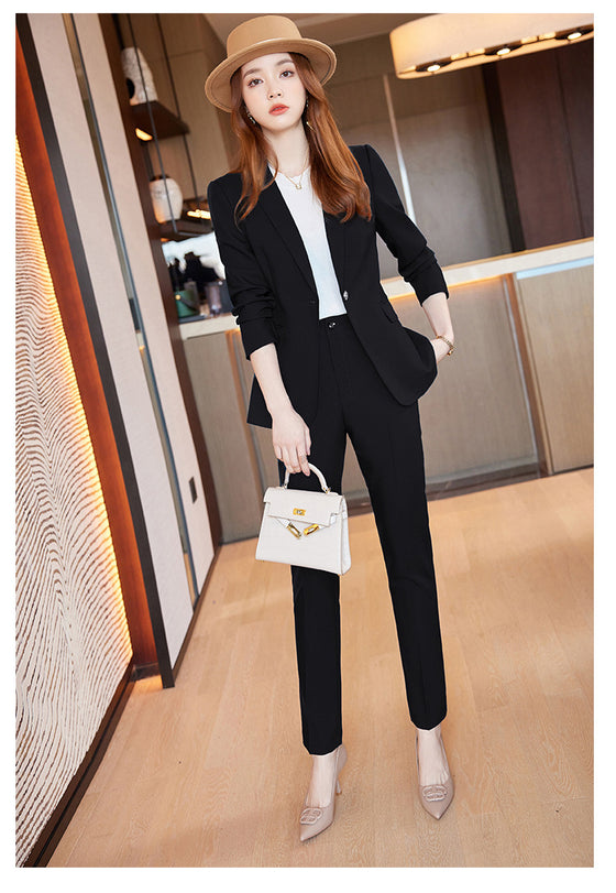 Women's Professional Suits, Autumn And Winter Professional Suit Women's Dress President's Formal Dress